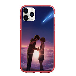 Чехол iPhone 11 Pro матовый Your Name, цвет: 3D-красный