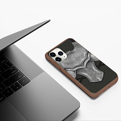 Чехол iPhone 11 Pro матовый Рыцарь в доспехах, цвет: 3D-коричневый — фото 2