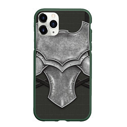 Чехол iPhone 11 Pro матовый Рыцарь в доспехах, цвет: 3D-темно-зеленый
