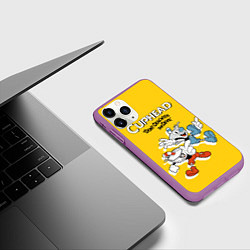 Чехол iPhone 11 Pro матовый Cuphead: Don't deal with the Devil, цвет: 3D-фиолетовый — фото 2