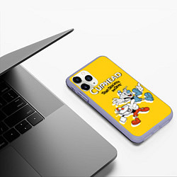 Чехол iPhone 11 Pro матовый Cuphead: Don't deal with the Devil, цвет: 3D-светло-сиреневый — фото 2