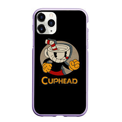 Чехол iPhone 11 Pro матовый Cuphead: Mugman, цвет: 3D-светло-сиреневый
