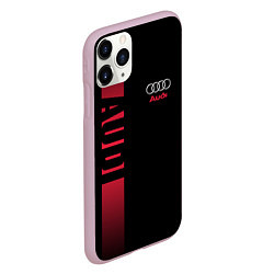 Чехол iPhone 11 Pro матовый Audi: Black Sport, цвет: 3D-розовый — фото 2