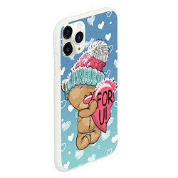 Чехол iPhone 11 Pro матовый Bear for U, цвет: 3D-белый — фото 2