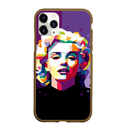 Чехол iPhone 11 Pro матовый Marilyn Monroe, цвет: 3D-коричневый