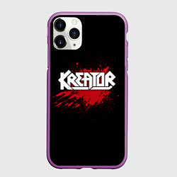 Чехол iPhone 11 Pro матовый Kreator: Blood, цвет: 3D-фиолетовый