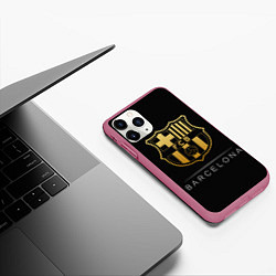 Чехол iPhone 11 Pro матовый Barcelona Gold Edition, цвет: 3D-малиновый — фото 2