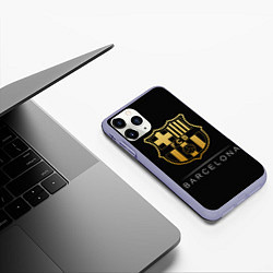 Чехол iPhone 11 Pro матовый Barcelona Gold Edition, цвет: 3D-светло-сиреневый — фото 2