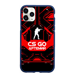 Чехол iPhone 11 Pro матовый CS:GO - Артемий, цвет: 3D-тёмно-синий