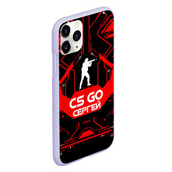 Чехол iPhone 11 Pro матовый CS:GO - Сергей, цвет: 3D-светло-сиреневый — фото 2