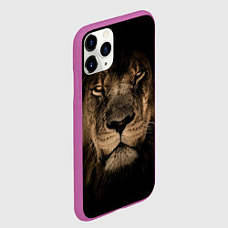 Чехол iPhone 11 Pro матовый Львиный взгляд, цвет: 3D-фиолетовый — фото 2