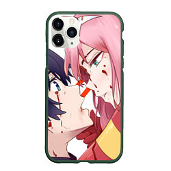 Чехол iPhone 11 Pro матовый Darling in the FranXX, цвет: 3D-темно-зеленый