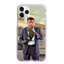 Чехол iPhone 11 Pro матовый GTA V: Michael, цвет: 3D-светло-сиреневый