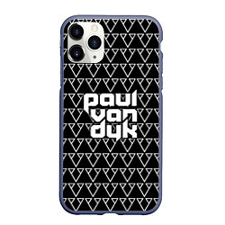 Чехол iPhone 11 Pro матовый Paul Van Dyk, цвет: 3D-серый