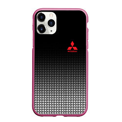 Чехол iPhone 11 Pro матовый MITSUBISHI SPORT, цвет: 3D-малиновый