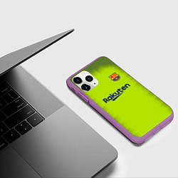Чехол iPhone 11 Pro матовый FC Barcelona: Home 18/19, цвет: 3D-фиолетовый — фото 2