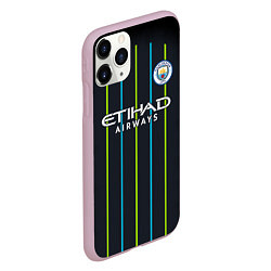 Чехол iPhone 11 Pro матовый FC Manchester City: Away 18/19, цвет: 3D-розовый — фото 2