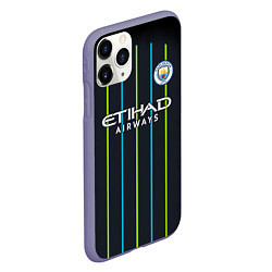Чехол iPhone 11 Pro матовый FC Manchester City: Away 18/19, цвет: 3D-серый — фото 2