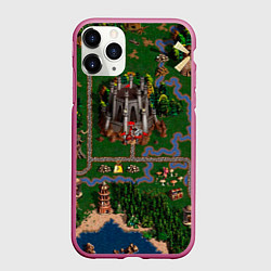 Чехол iPhone 11 Pro матовый Heroes III: Map, цвет: 3D-малиновый