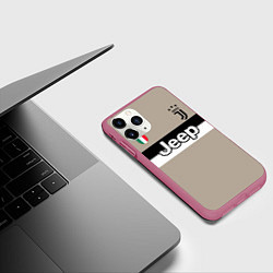 Чехол iPhone 11 Pro матовый FC Juventus: Away 18/19, цвет: 3D-малиновый — фото 2
