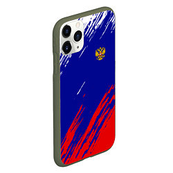 Чехол iPhone 11 Pro матовый RUSSIA SPORT, цвет: 3D-темно-зеленый — фото 2