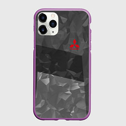 Чехол iPhone 11 Pro матовый MITSUBISHI SPORT, цвет: 3D-фиолетовый