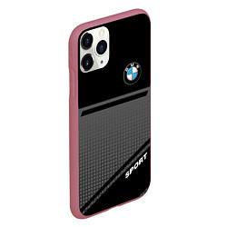 Чехол iPhone 11 Pro матовый BMW SPORT БМВ СПОРТ, цвет: 3D-малиновый — фото 2