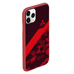 Чехол iPhone 11 Pro матовый MITSUBISHI SPORT, цвет: 3D-красный — фото 2