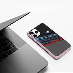 Чехол iPhone 11 Pro матовый BMW BRAND COLOR, цвет: 3D-розовый — фото 2