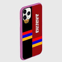 Чехол iPhone 11 Pro матовый Armenia, цвет: 3D-фиолетовый — фото 2