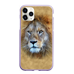 Чехол iPhone 11 Pro матовый Песчаный лев, цвет: 3D-светло-сиреневый