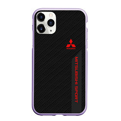 Чехол iPhone 11 Pro матовый Mitsubishi: Sport Line, цвет: 3D-светло-сиреневый