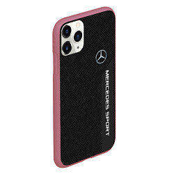 Чехол iPhone 11 Pro матовый Mercedes AMG: Sport Line, цвет: 3D-малиновый — фото 2