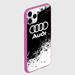 Чехол iPhone 11 Pro матовый Audi: Black Spray, цвет: 3D-фиолетовый — фото 2