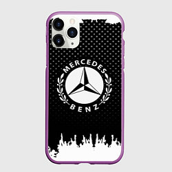 Чехол iPhone 11 Pro матовый Mercedes-Benz: Black Side