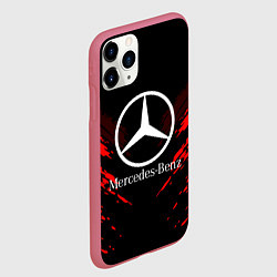 Чехол iPhone 11 Pro матовый Mercedes-Benz: Red Anger, цвет: 3D-малиновый — фото 2