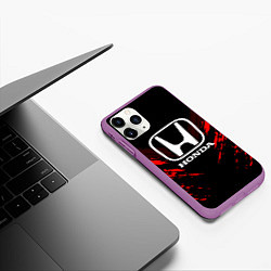 Чехол iPhone 11 Pro матовый Honda: Red Anger, цвет: 3D-фиолетовый — фото 2