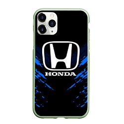 Чехол iPhone 11 Pro матовый Honda: Blue Anger, цвет: 3D-салатовый