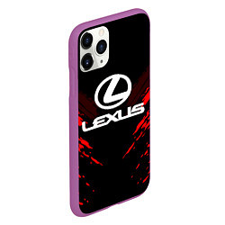 Чехол iPhone 11 Pro матовый Lexus: Red Anger, цвет: 3D-фиолетовый — фото 2