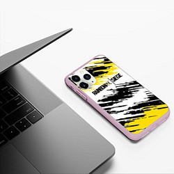 Чехол iPhone 11 Pro матовый Rainbow Six Siege: Yellow, цвет: 3D-розовый — фото 2