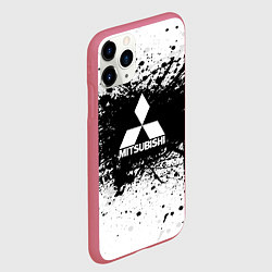Чехол iPhone 11 Pro матовый Mitsubishi: Black Spray, цвет: 3D-малиновый — фото 2