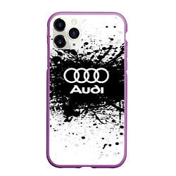 Чехол iPhone 11 Pro матовый Audi: Black Spray, цвет: 3D-фиолетовый