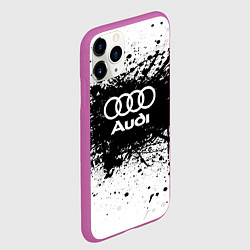 Чехол iPhone 11 Pro матовый Audi: Black Spray, цвет: 3D-фиолетовый — фото 2