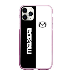 Чехол iPhone 11 Pro матовый Mazda B&W, цвет: 3D-розовый