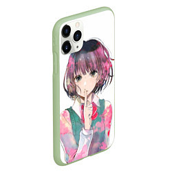 Чехол iPhone 11 Pro матовый Kuzu no Honkai, цвет: 3D-салатовый — фото 2