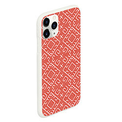 Чехол iPhone 11 Pro матовый Обережная вышивка, цвет: 3D-белый — фото 2