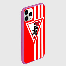 Чехол iPhone 11 Pro матовый Красно-белый воин, цвет: 3D-фиолетовый — фото 2