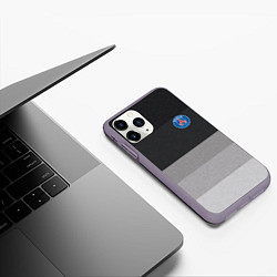 Чехол iPhone 11 Pro матовый ФК ПСЖ: Серый стиль, цвет: 3D-серый — фото 2
