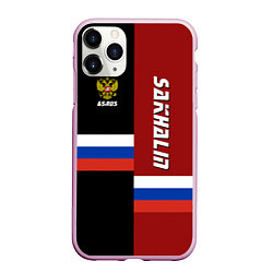 Чехол iPhone 11 Pro матовый Sakhalin, Russia, цвет: 3D-розовый