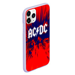 Чехол iPhone 11 Pro матовый AC/DC: Red & Blue, цвет: 3D-светло-сиреневый — фото 2